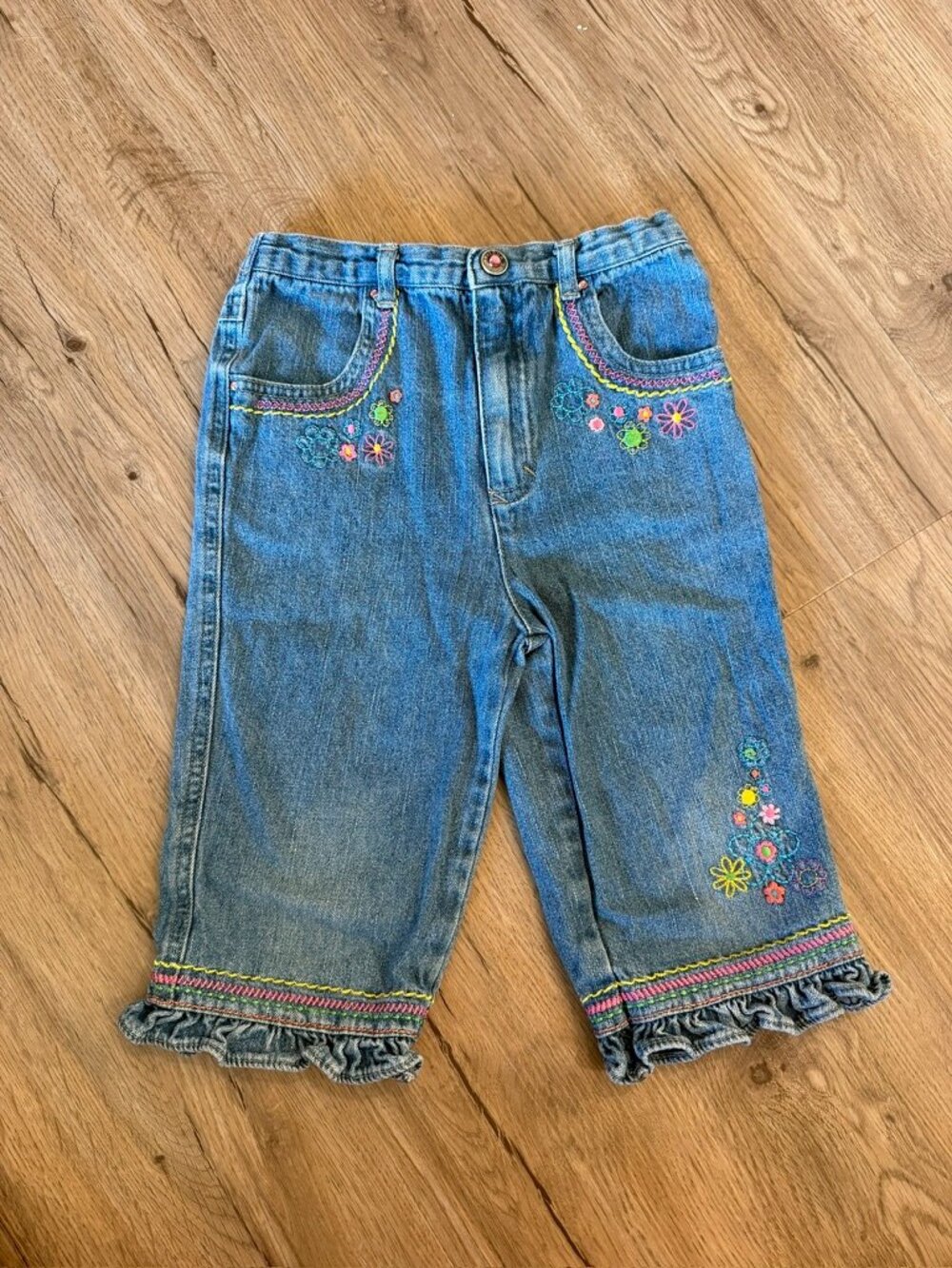 Vintage Y2K Arizona Denim Toddler Girls Capris Size 5t
